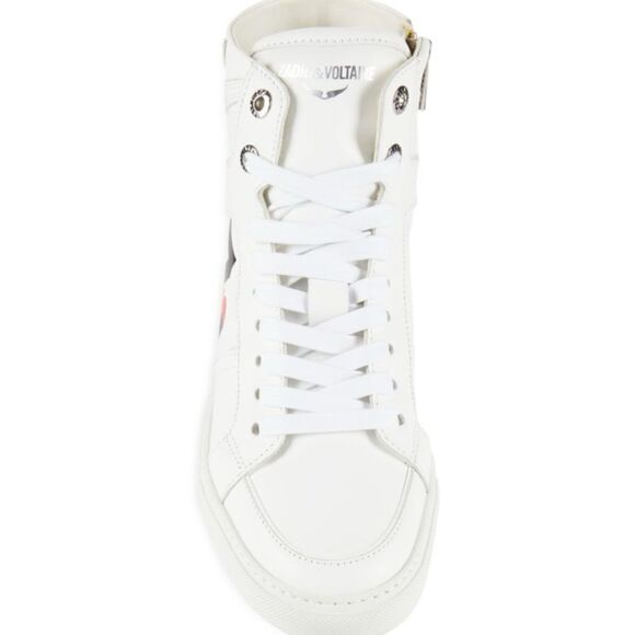ZADIG & VOLTAIRE Logo High Top Zip Sneakers New Size - Picture 5 of 10